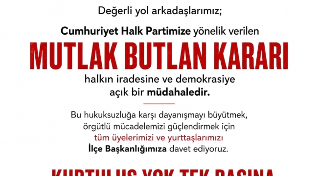 CHP'de 'Mutlak Butlan' Krizi Sonrası Aliağa'da Hareketlilik"