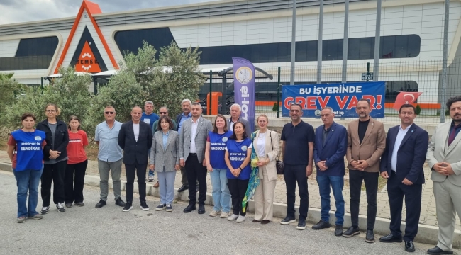 İYİ Parti İzmir İl Yönetiminden Grevdeki Temel Conta İşçilerine Ziyaret